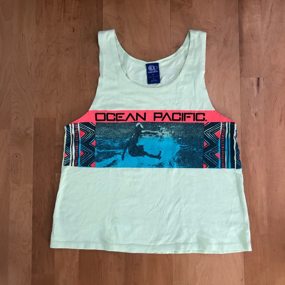 🌺 OP Neon Green/Yellow Loose Tank Top